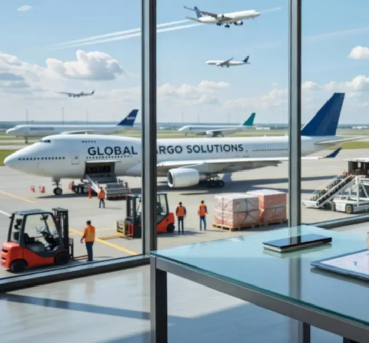 Firmowy ładunek lotniczy przygotowany do wysyłki